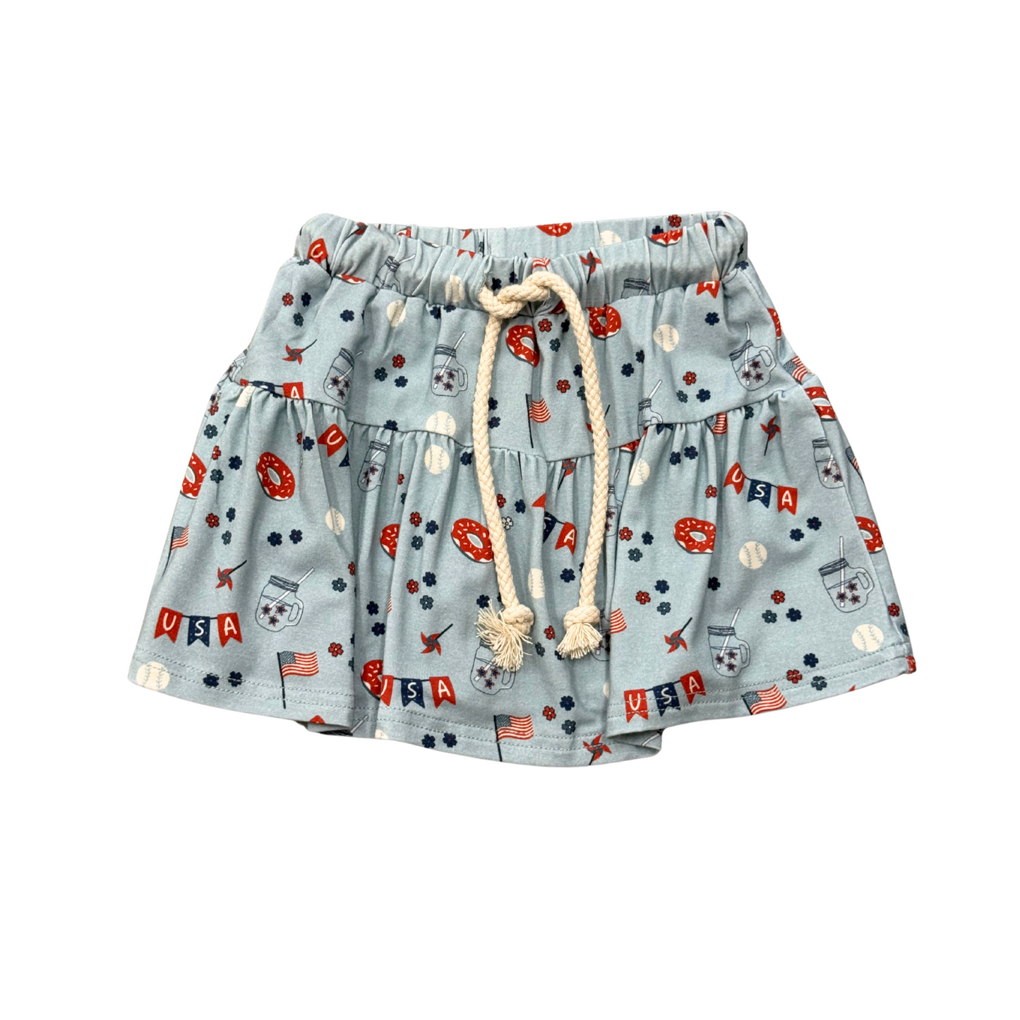 Summer USA Skort | Light Blue