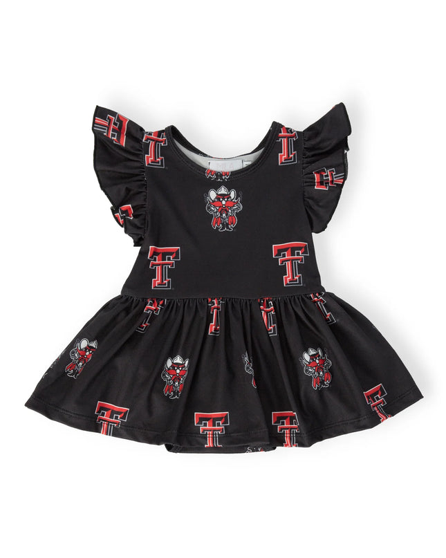 Texas Tech Raider Red Flutter Twirl Dress | Black