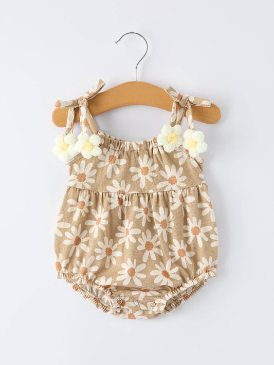 Floral Daisy Baby Romper