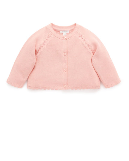Scalloped Cardigan | Pink Guava