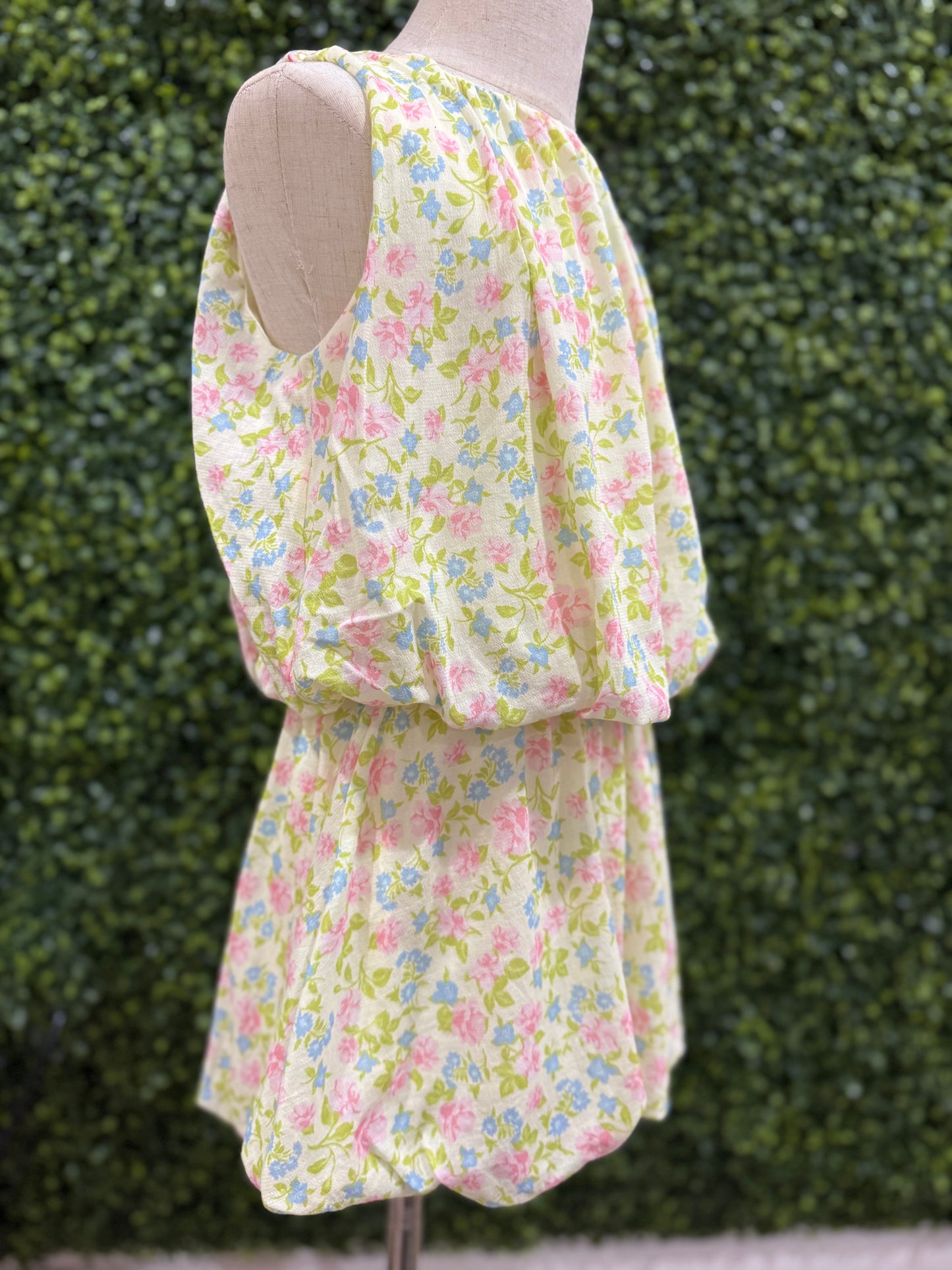 Gauze Grecian Bubble Skirt | Yellow Roses