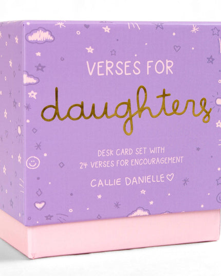 Verses for Daughters – Bible Verse Card Set + Display Stand
