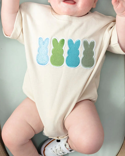 Peeps Embroidered Patch Bubble Romper