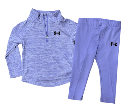 UA 1/4 Zip Legging Set | Transparent | 2T - 4T
