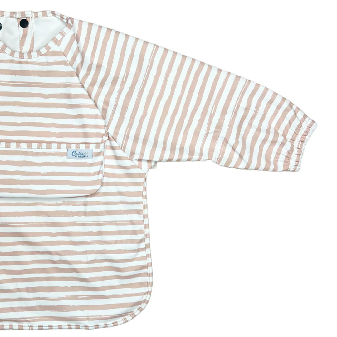 The Grayson Long Sleeve Bib | Brush Stripes