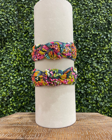 Floral Embellished Headband | Tropical Bloom