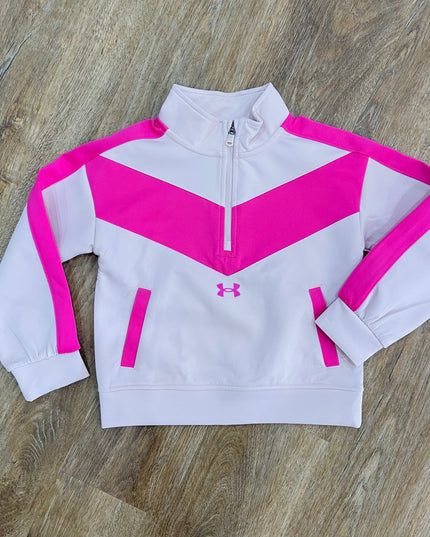 UA Colorblock 1/4 Zip Hoodie | Pink Frenzy