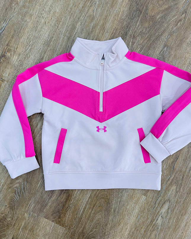 UA Colorblock 1/4 Zip Hoodie | Pink Frenzy
