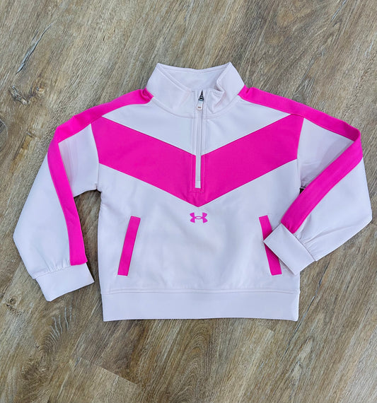 UA Colorblock 1/4 Zip Hoodie | Pink Frenzy