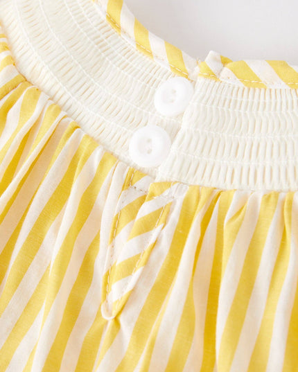 Spring Chick Floral Embroidered Smocking Romper