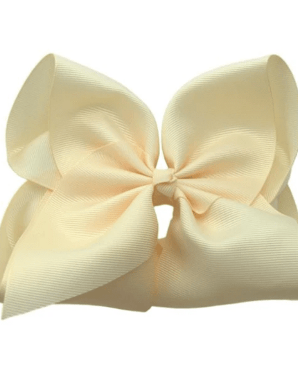 6” Solid Grosgrain Bow | Cream