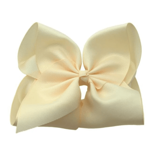 6” Solid Grosgrain Bow | Cream