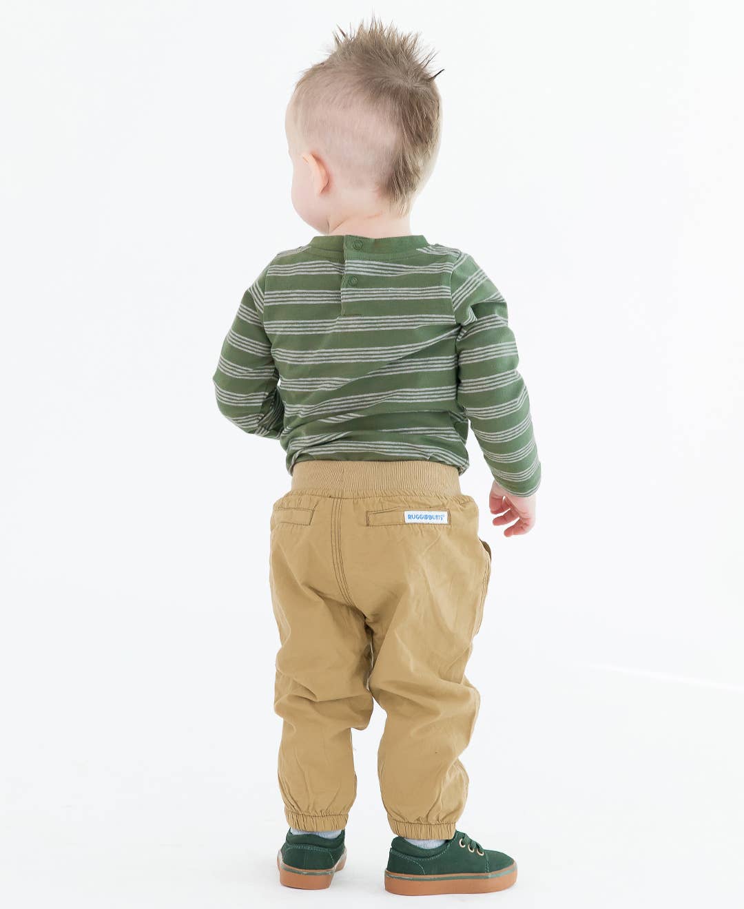 Boys Dark Khaki Jogger Pants