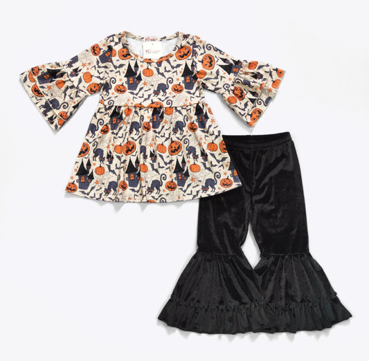 Vintage Halloween Velvet Set