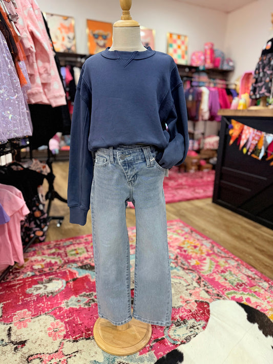High Rise Straight Jeans