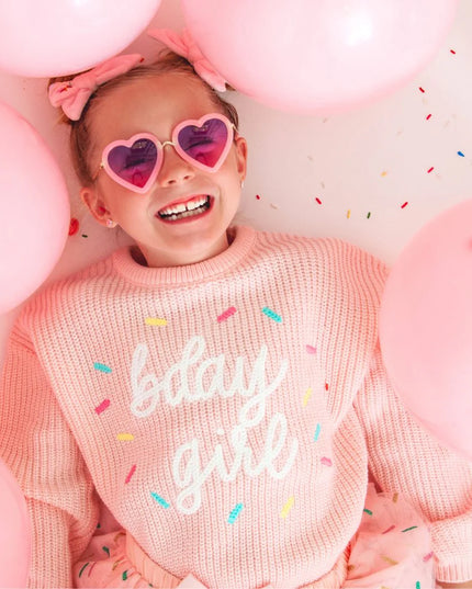 Birthday Girl Sprinkle Knit Sweater