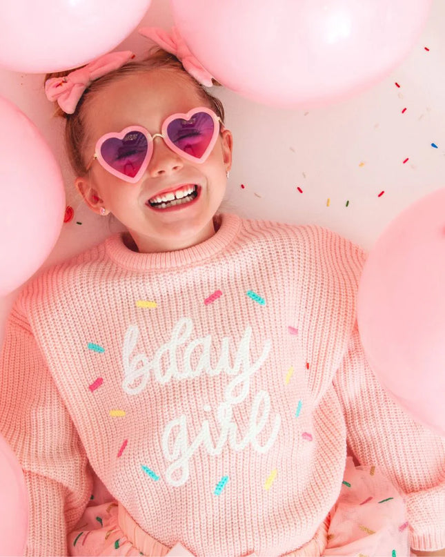 Birthday Girl Sprinkle Knit Sweater