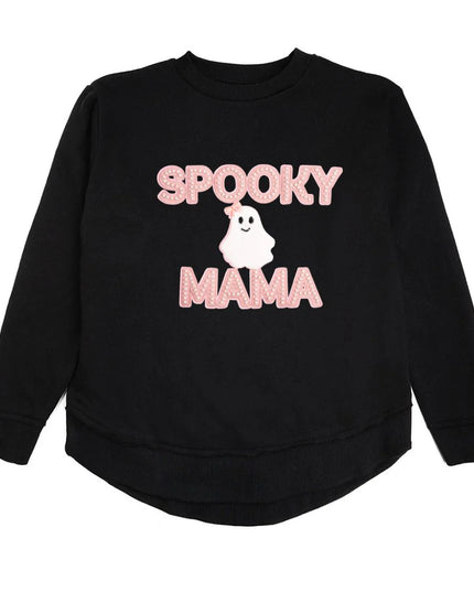 Spooky Mama Patch Halloween Sweatshirt
