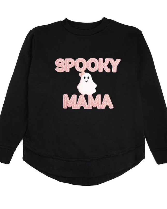 Spooky Mama Patch Halloween Sweatshirt