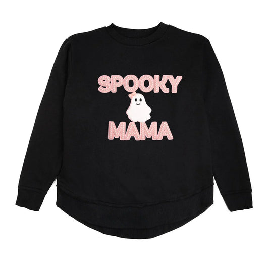Spooky Mama Patch Halloween Sweatshirt