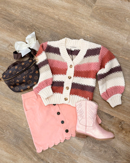 Chunky Knit Cardigan | Multicolor