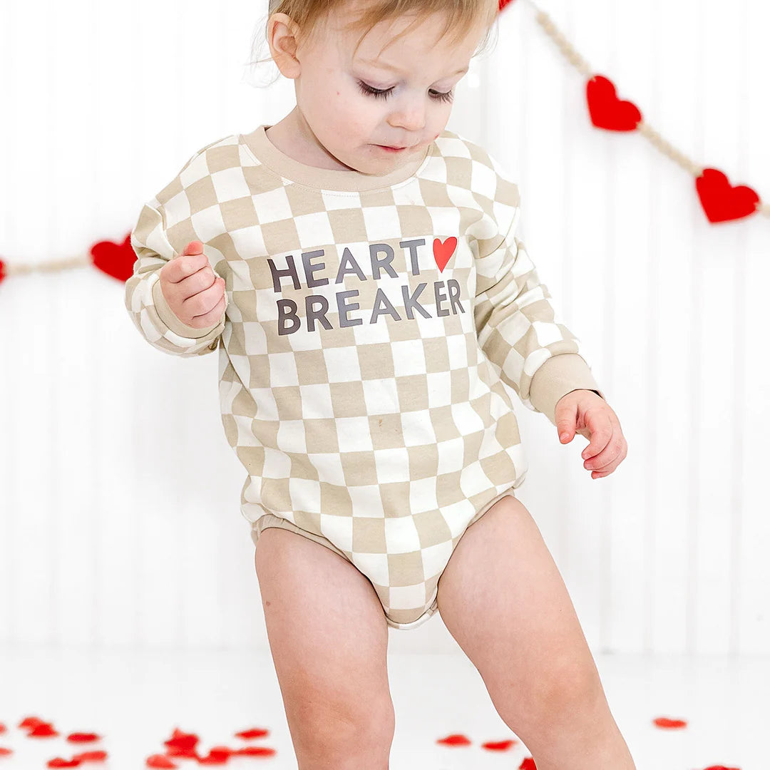 Heartbreaker Checkered Valentine’s Day Romper