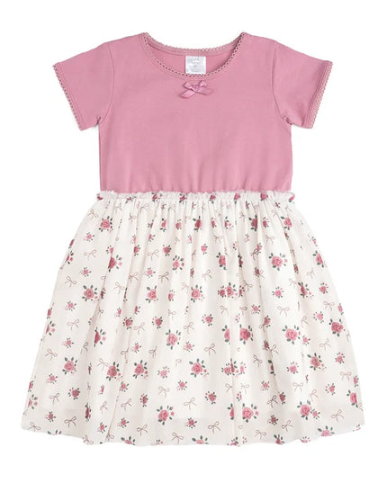 Coquette Rose Short Sleeve Tutu Dress