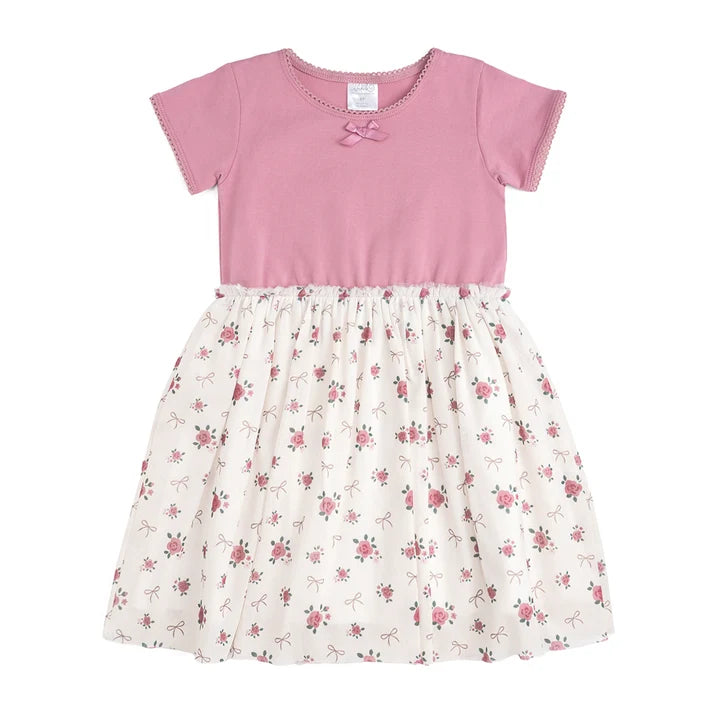 Coquette Rose Short Sleeve Tutu Dress