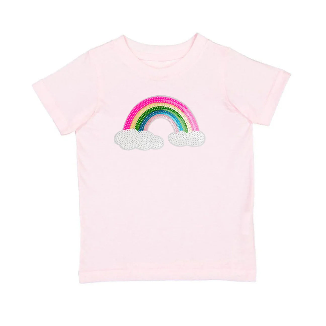 Rainbow Sequin Patch Short Sleeve Tee