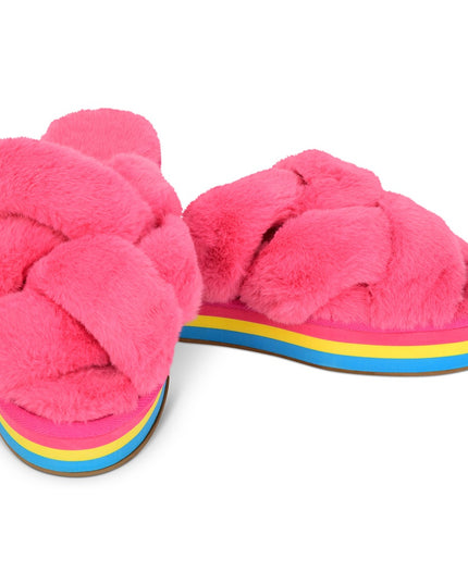 Fuzzy Platform Slippers