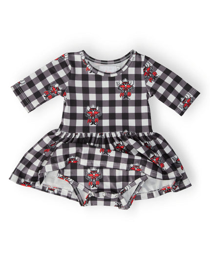Texas Tech Raider Red 3/4 Sleeve Twirl Dress | Plaid