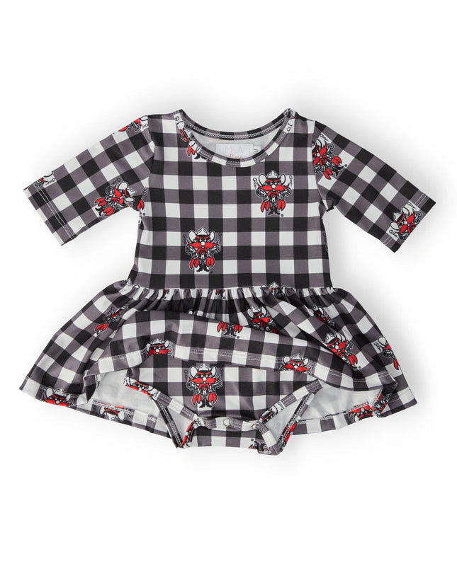 Texas Tech Raider Red 3/4 Sleeve Twirl Dress | Plaid