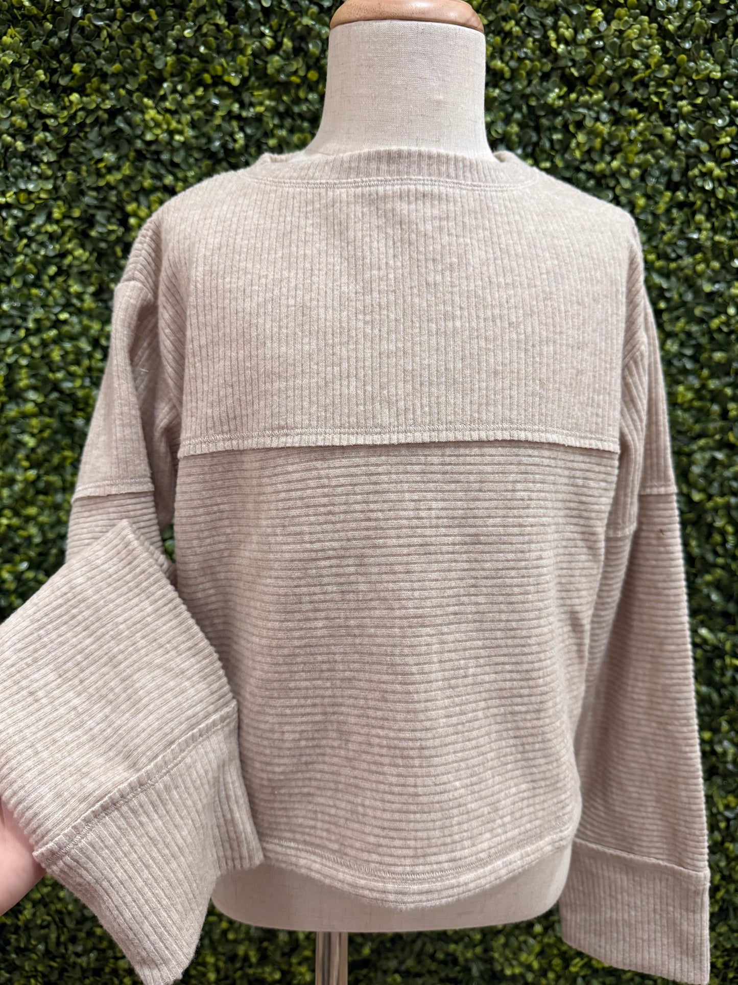Cozy Ribbed Long Sleeve | Latte