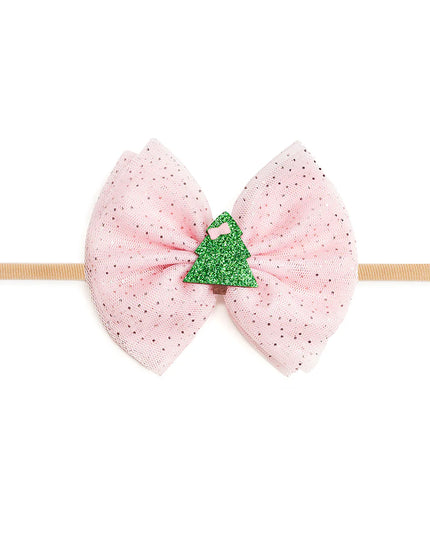 Christmas Tree Tulle Bow Baby Headband