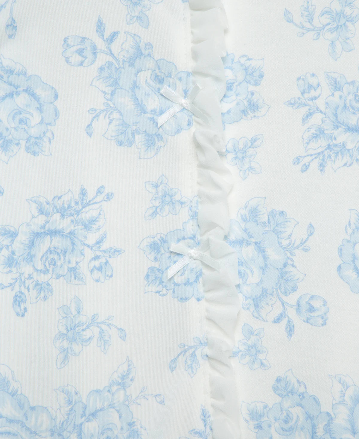 Roses Footie/Headband | Blue