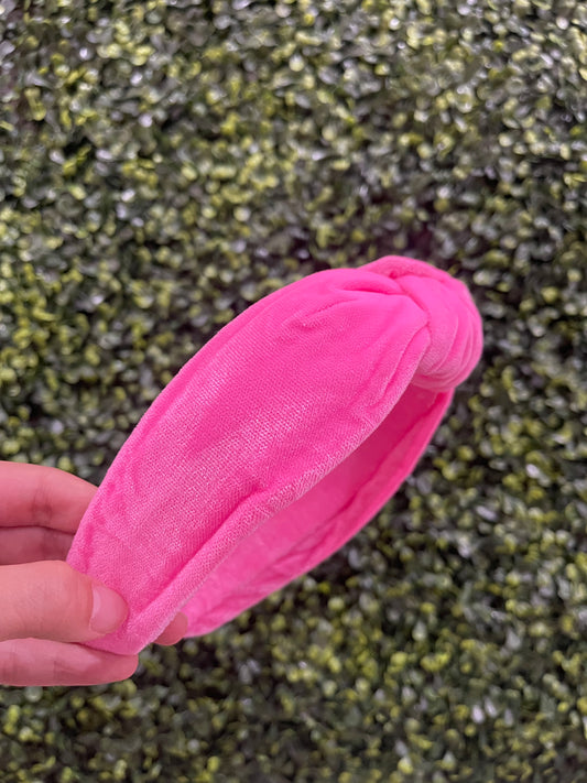 Neon Pink Terry Cloth Headband