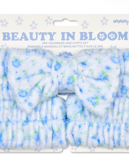 Blue Ditsy Floral Spa Set