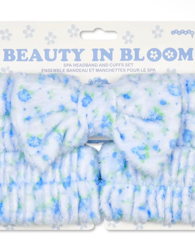 Blue Ditsy Floral Spa Set