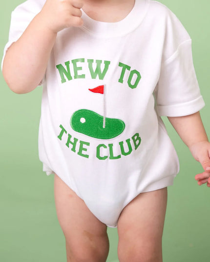 New To The Club Romper | White