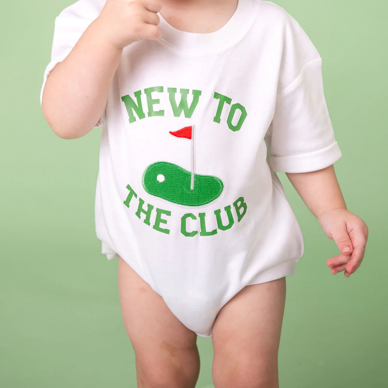 New To The Club Romper | White