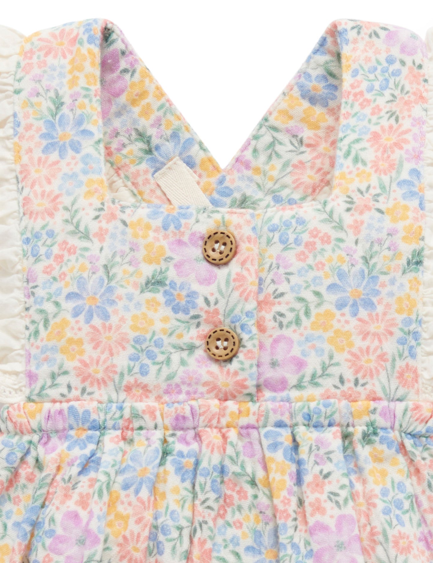 Isabella Floral Romper | White Embroidered