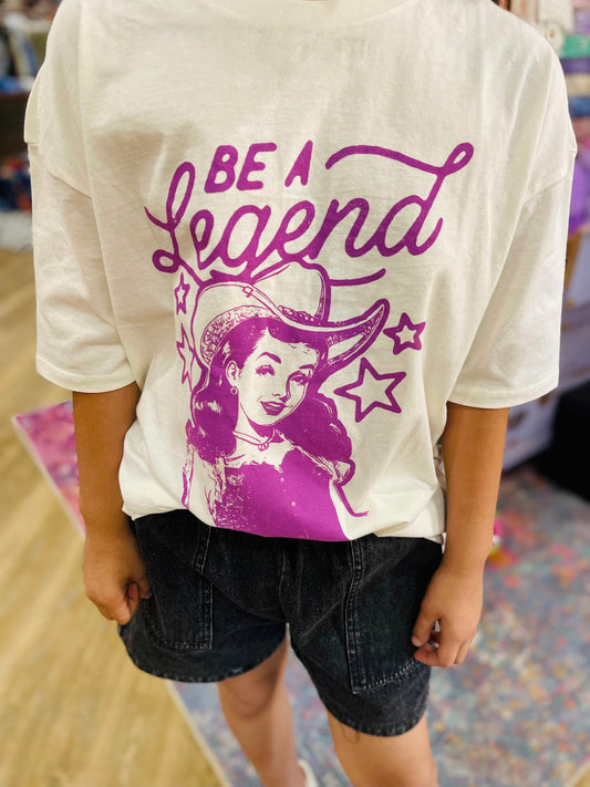 Be A Legend Graphic Tee | White
