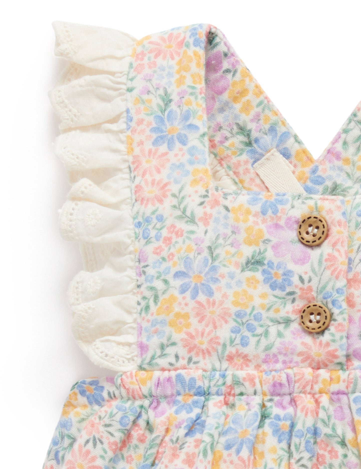 Isabella Floral Romper | White Embroidered