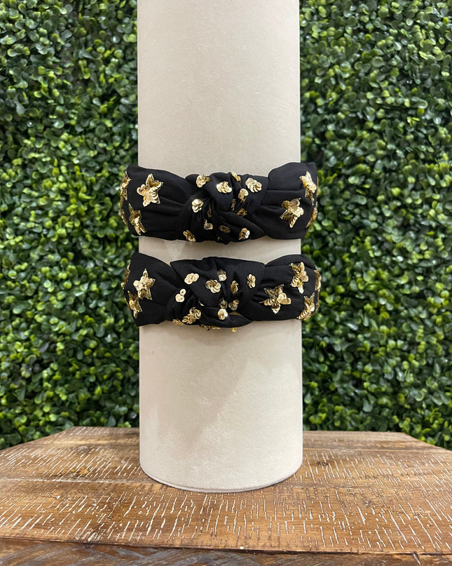 Gold Sequin Star Headband