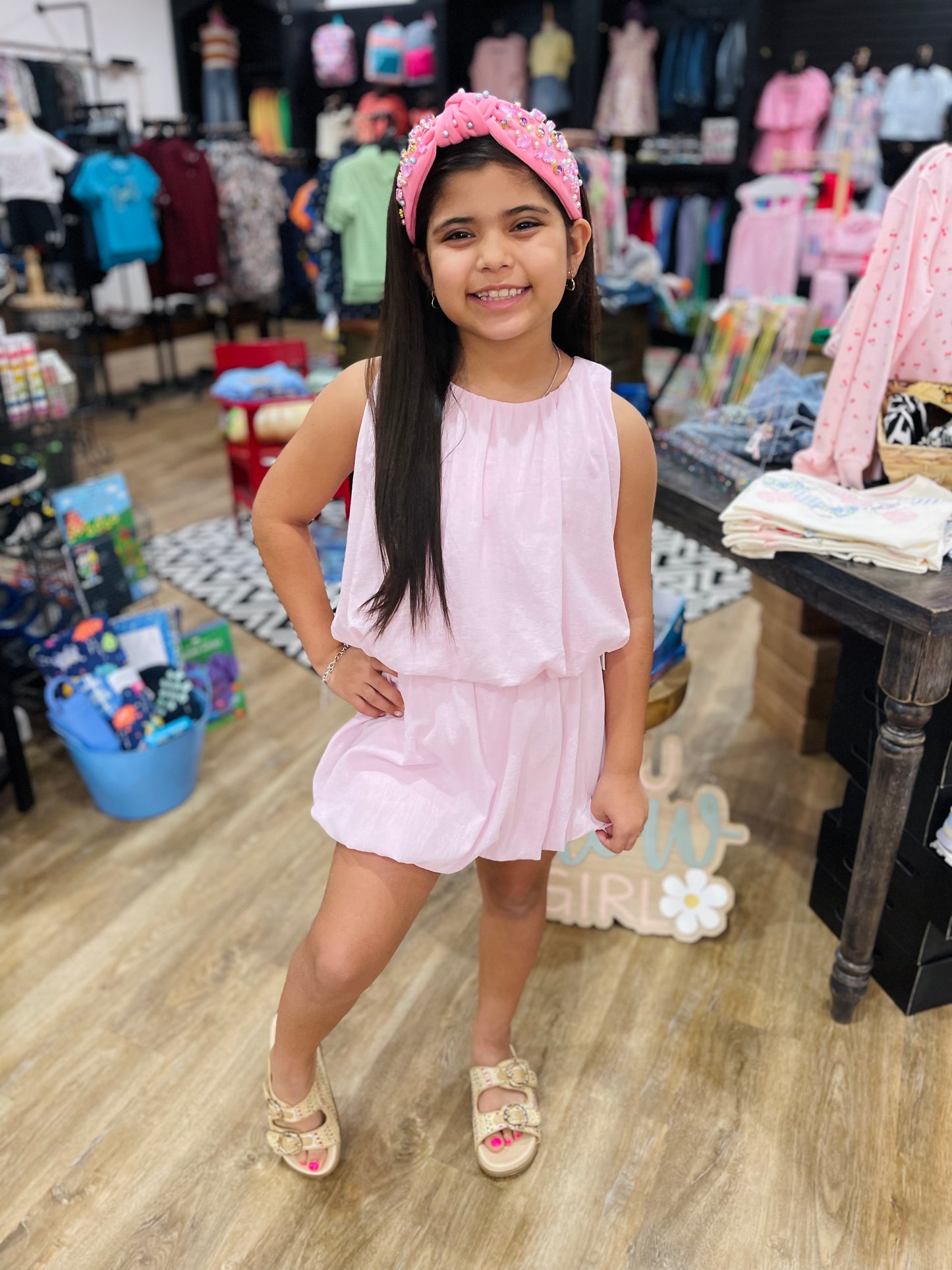 Gauze Grecian Bubble Top | Pink Guava