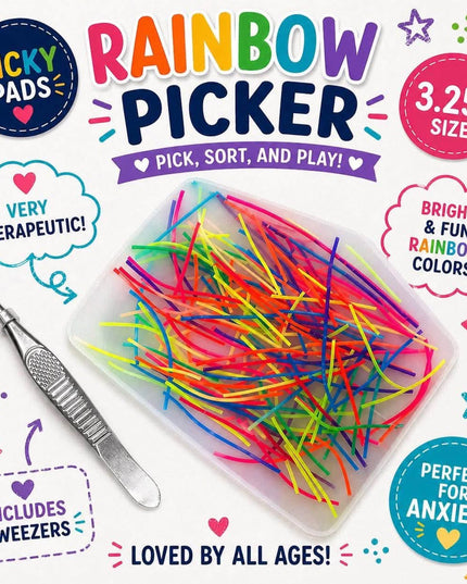 Neon String Picky Pad (Tweezers Included)