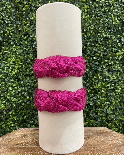 Fuschia Sequin Knot Headband