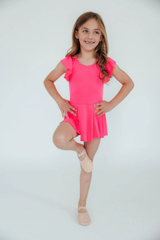 Neon Pink Twirl Leotard