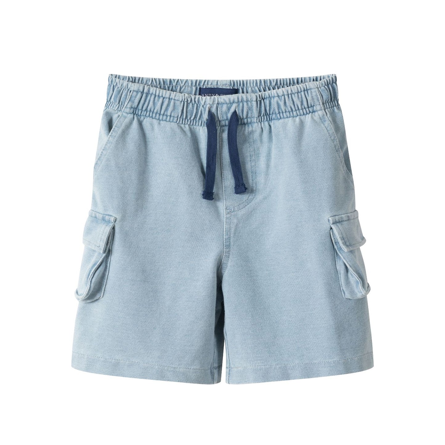 Washed Knit Denim Shorts | Blue
