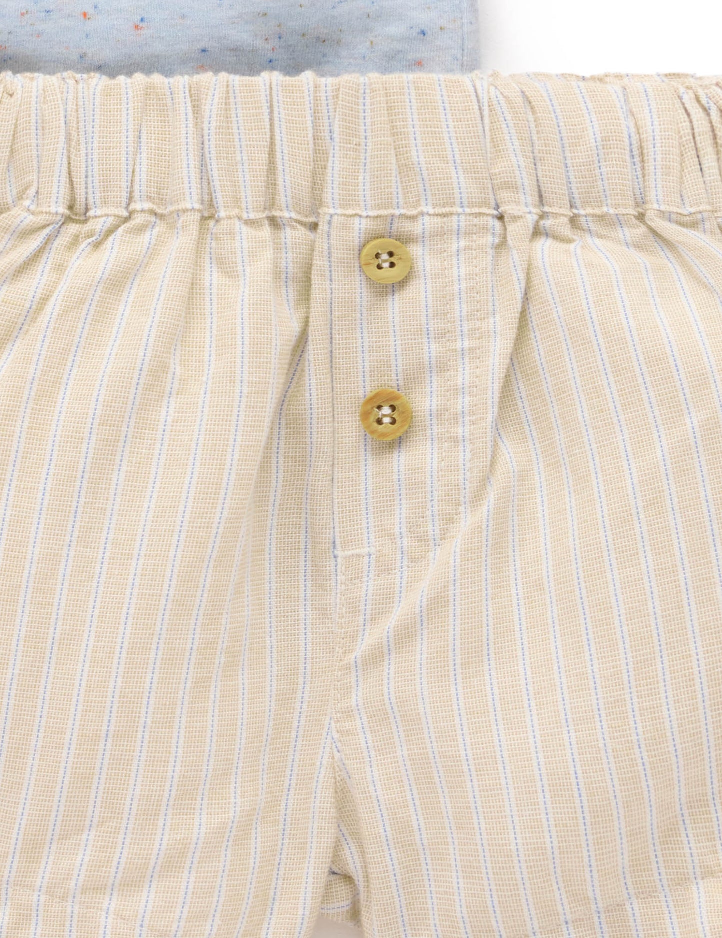 Donkey Linen Blend Short and Tee Set | Blue